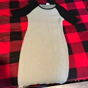 Lula roe black and grey short sleeved dress